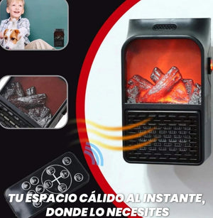 Calefactor chimenea con mando