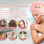 Set 2 toallas para el Cabello ( color variado )
